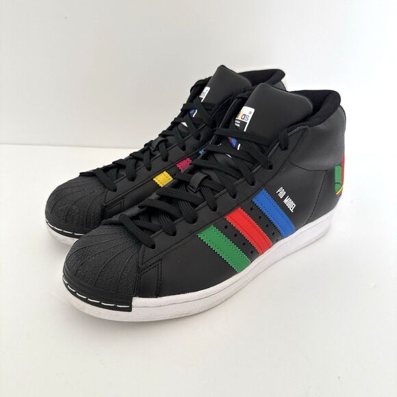 Adidas Pro Model Shoes Mens 7 Core Black Red Blue Green FV9903 - Picture 1 of 10